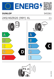 Neumatico Dunlop SP Sport Maxx GT 245/40 ZR 20 99 Y XL