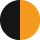 negro y naranja